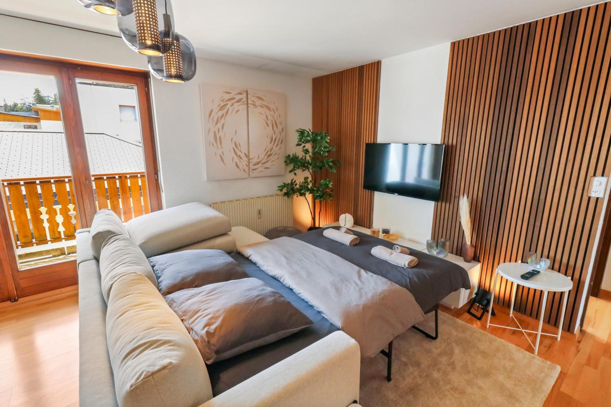Logement Chaleureux Au Coeur De La Station Crans-Montana Exterior foto